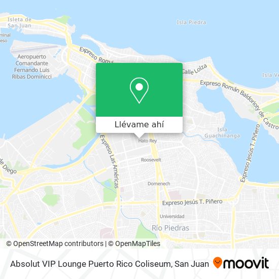 Mapa de Absolut VIP Lounge Puerto Rico Coliseum