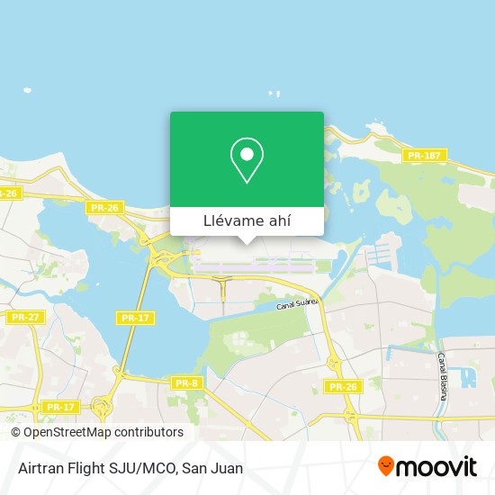 Mapa de Airtran Flight SJU/MCO