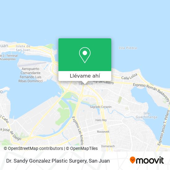 Mapa de Dr. Sandy Gonzalez Plastic Surgery