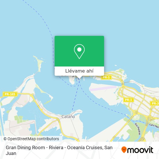 Mapa de Gran Dining Room - Riviera - Oceanía Cruises