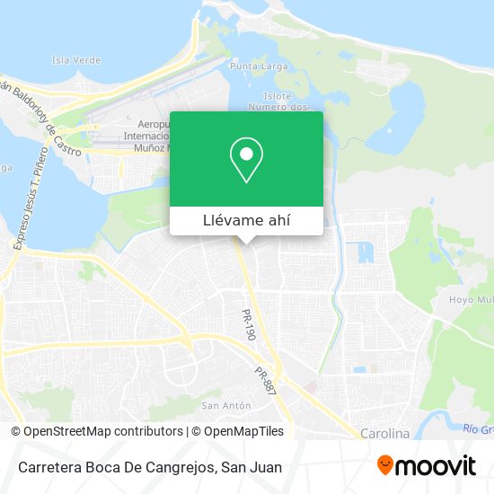 Mapa de Carretera Boca De Cangrejos