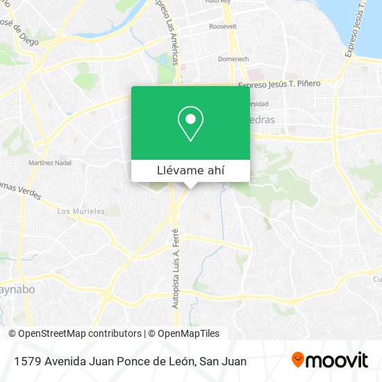 Mapa de 1579 Avenida Juan Ponce de León