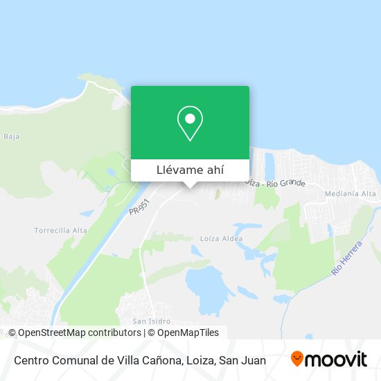 Mapa de Centro Comunal de Villa Cañona, Loiza