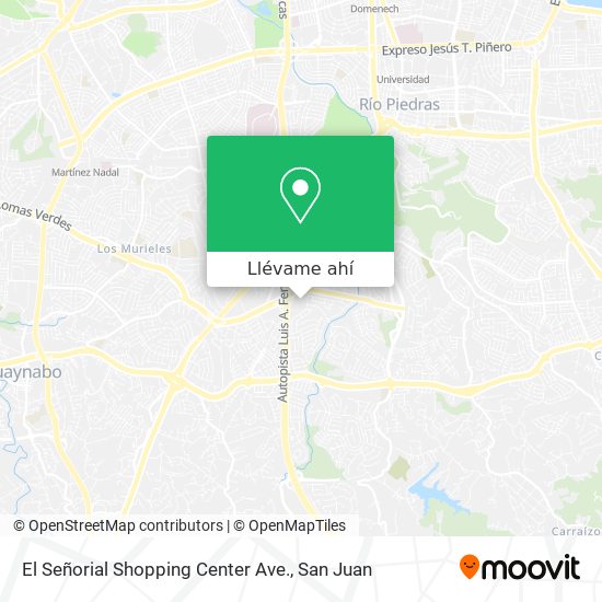 Mapa de El Señorial Shopping Center Ave.