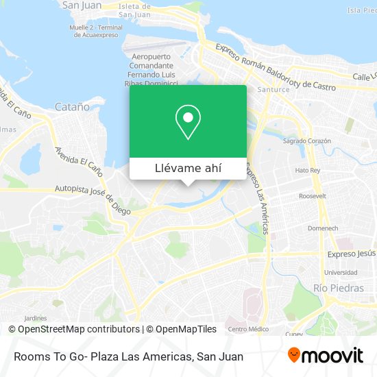 Mapa de Rooms To Go- Plaza Las Americas