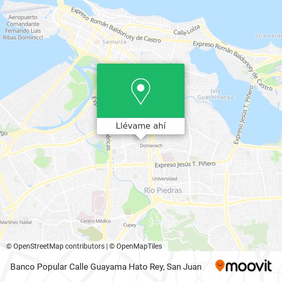Mapa de Banco Popular Calle Guayama Hato Rey