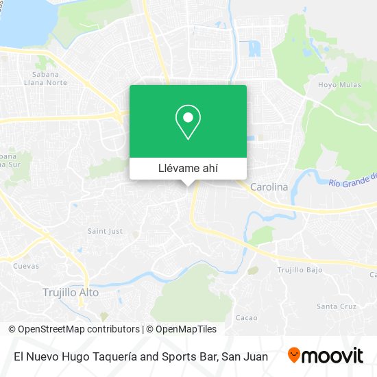 Mapa de El Nuevo Hugo Taquería and Sports Bar