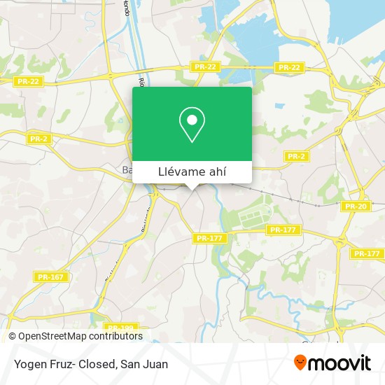 Mapa de Yogen Fruz- Closed