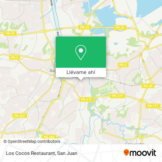 Mapa de Los Cocos Restaurant