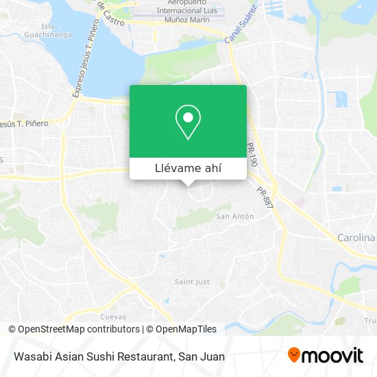 Mapa de Wasabi Asian Sushi Restaurant