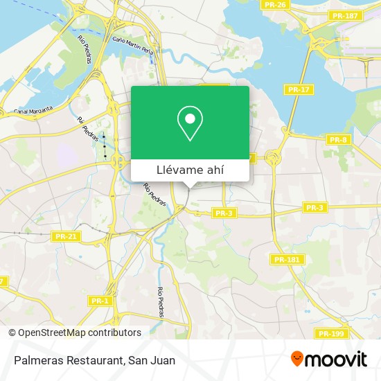 Mapa de Palmeras Restaurant