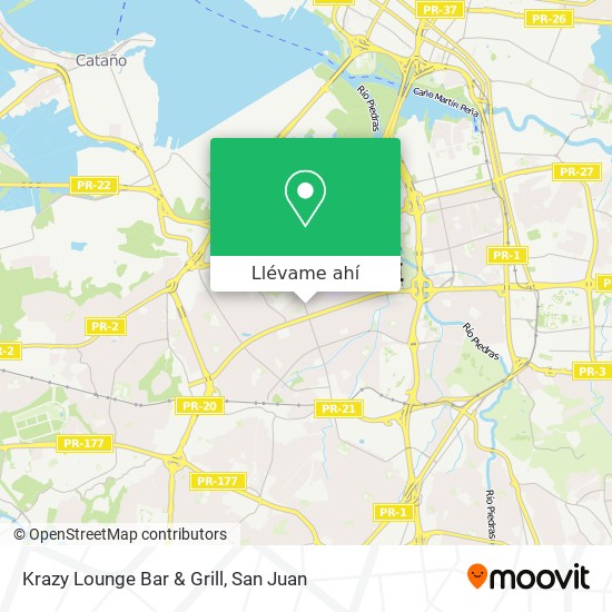 Mapa de Krazy Lounge Bar & Grill