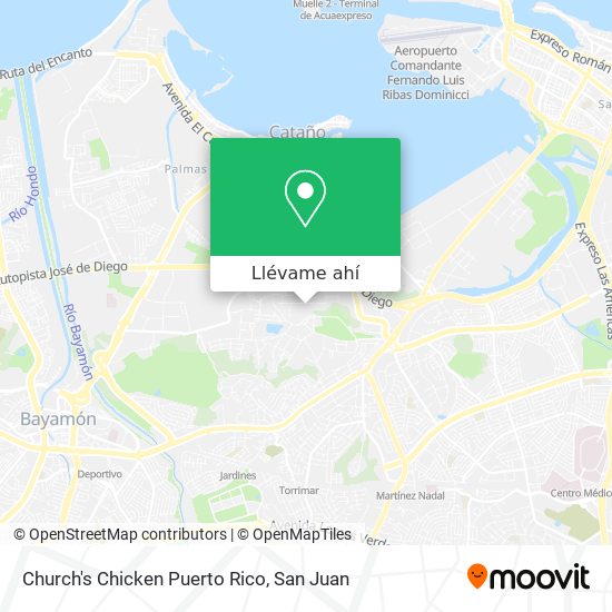 Mapa de Church's Chicken Puerto Rico