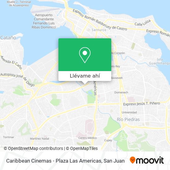 Mapa de Caribbean Cinemas - Plaza Las Americas