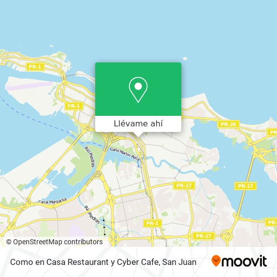 Mapa de Como en Casa Restaurant y Cyber Cafe