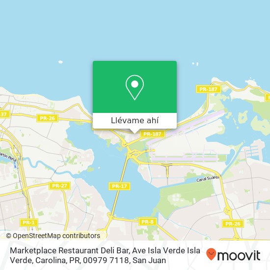 Mapa de Marketplace Restaurant Deli Bar, Ave Isla Verde Isla Verde, Carolina, PR, 00979 7118