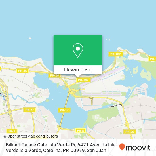 Mapa de Billiard Palace Cafe Isla Verde Pr, 6471 Avenida Isla Verde Isla Verde, Carolina, PR, 00979