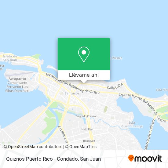 Mapa de Quiznos Puerto Rico - Condado