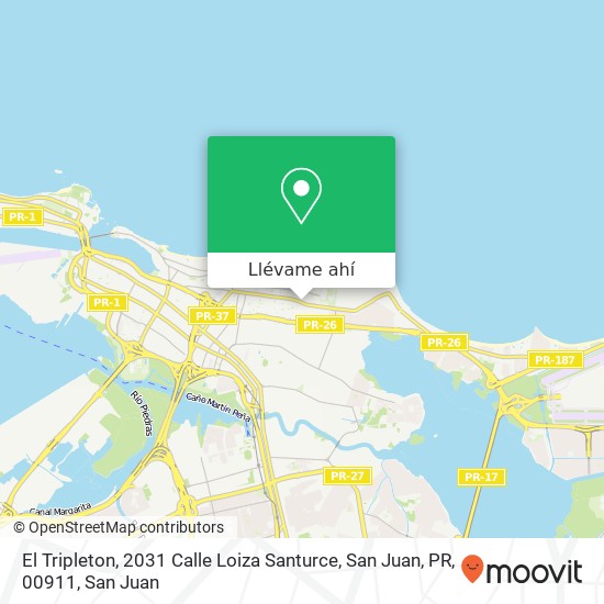 Mapa de El Tripleton, 2031 Calle Loiza Santurce, San Juan, PR, 00911