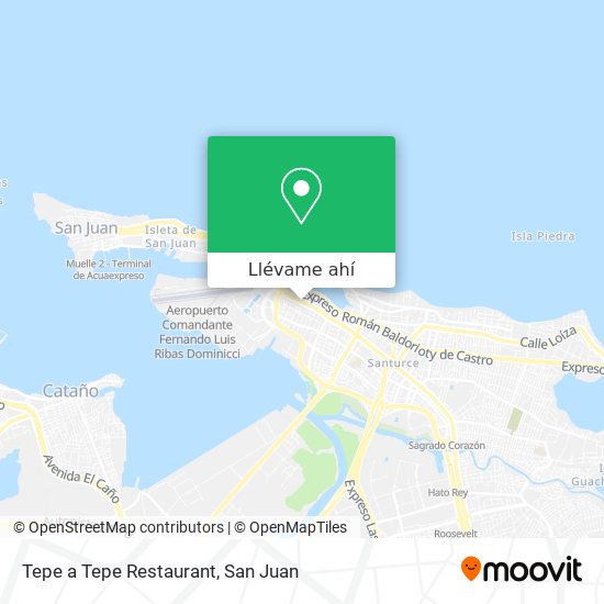Mapa de Tepe a Tepe Restaurant