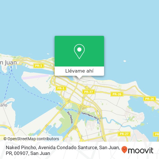 Mapa de Naked Pincho, Avenida Condado Santurce, San Juan, PR, 00907
