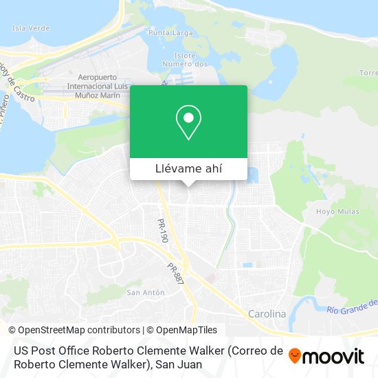 Mapa de US Post Office Roberto Clemente Walker (Correo de Roberto Clemente Walker)