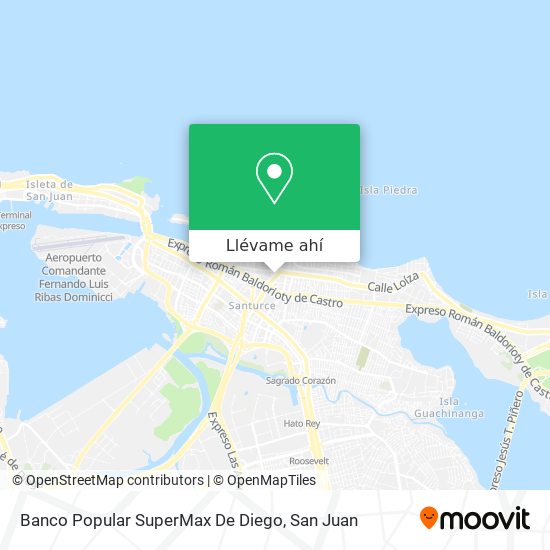 Mapa de Banco Popular SuperMax De Diego