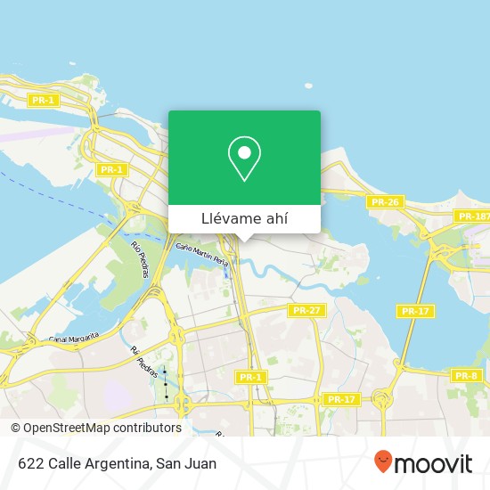 Mapa de 622 Calle Argentina