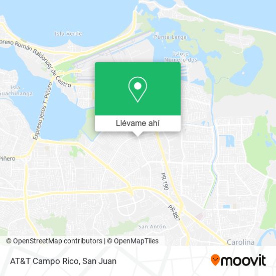 Mapa de AT&T Campo Rico