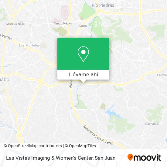 Mapa de Las Vistas Imaging & Women's Center
