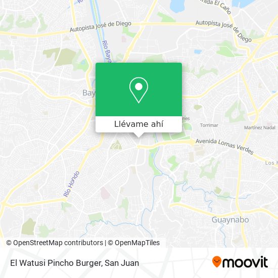 Mapa de El Watusi Pincho Burger