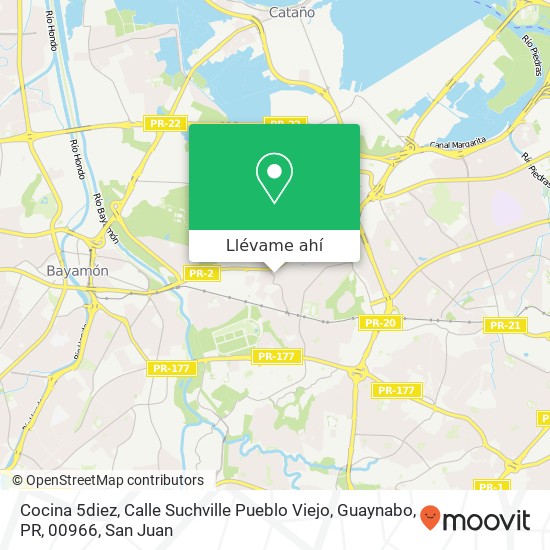 Mapa de Cocina 5diez, Calle Suchville Pueblo Viejo, Guaynabo, PR, 00966