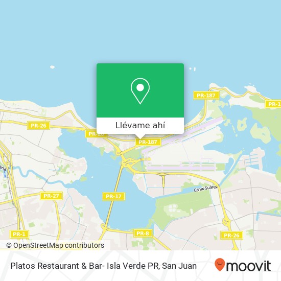 Mapa de Platos Restaurant & Bar- Isla Verde PR