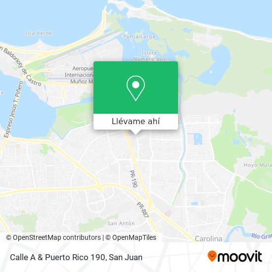 Mapa de Calle A & Puerto Rico 190