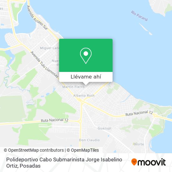 Mapa de Polideportivo Cabo Submarinista Jorge Isabelino Ortiz