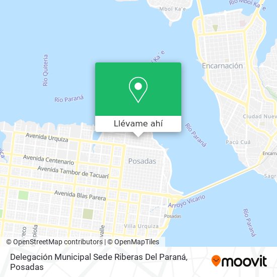 Mapa de Delegación Municipal Sede Riberas Del Paraná