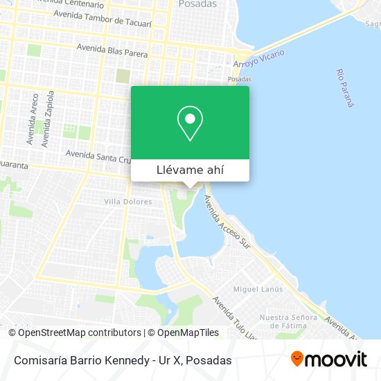 Mapa de Comisaría Barrio Kennedy - Ur X