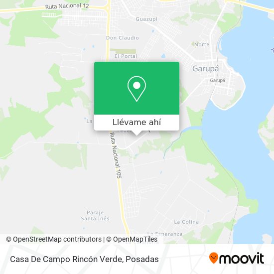 Mapa de Casa De Campo Rincón Verde