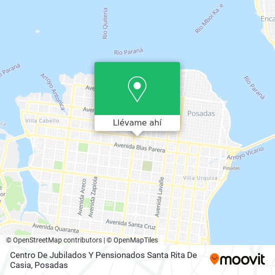Mapa de Centro De Jubilados Y Pensionados Santa Rita De Casia