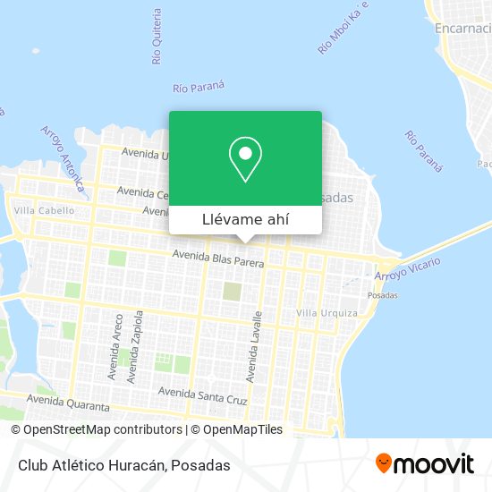 Mapa de Club Atlético Huracán