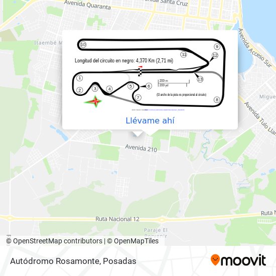 Mapa de Autódromo Rosamonte