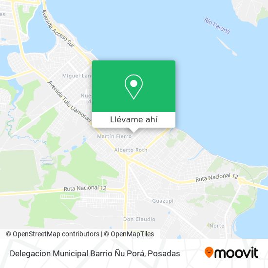 Mapa de Delegacion Municipal Barrio Ñu Porá