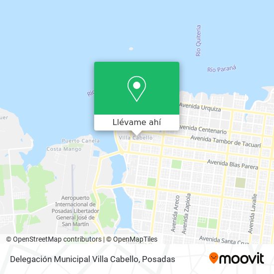 Mapa de Delegación Municipal Villa Cabello