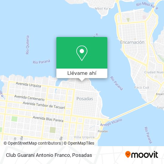 Mapa de Club Guaraní Antonio Franco