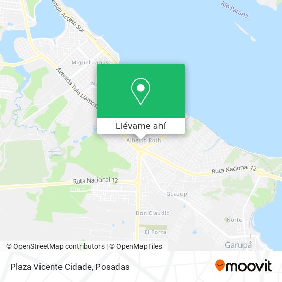 Mapa de Plaza Vicente Cidade