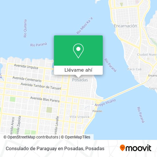 Mapa de Consulado de Paraguay en Posadas