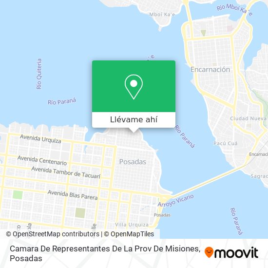 Mapa de Camara De Representantes De La Prov De Misiones