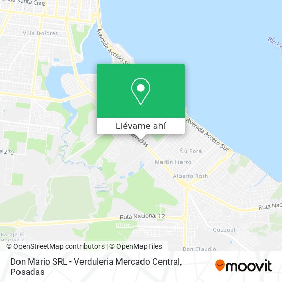 Mapa de Don Mario SRL - Verduleria Mercado Central