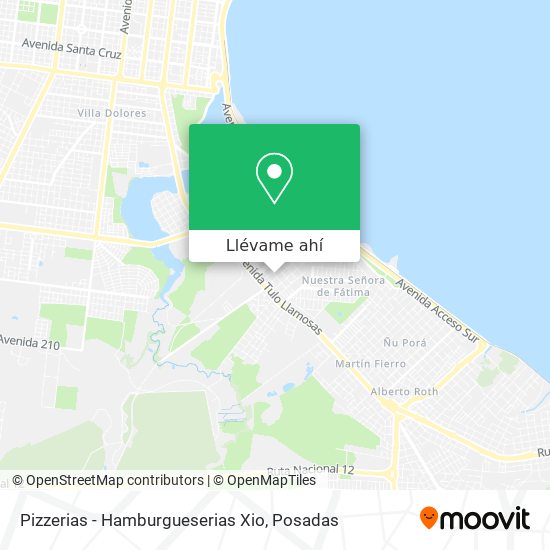 Mapa de Pizzerias - Hamburgueserias Xio