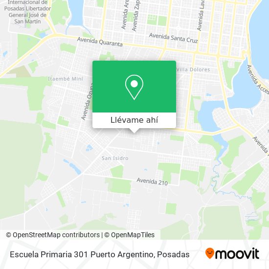 Mapa de Escuela Primaria 301 Puerto Argentino